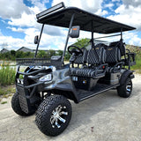 6 Seater Limo Renegade V3 Electric Golf Cart Family Fun 72v 4000 Watt High Power Golf Cart - BLUE