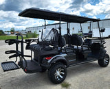 6 Seater Limo Renegade V3 Electric Golf Cart Family Fun 72v 4000 Watt High Power Golf Cart - BLUE