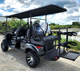 6 Seater Limo Renegade V3 Electric Golf Cart Family Fun 72v 4000 Watt High Power Golf Cart - BLUE