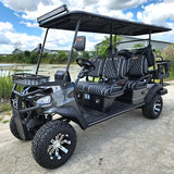 6 Seater Limo Renegade V3 Electric Golf Cart Family Fun 72v 4000 Watt High Power Golf Cart - BLUE