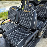 6 Seater Limo Renegade V3 Electric Golf Cart Family Fun 72v 4000 Watt High Power Golf Cart - BLUE