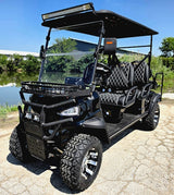 Limo Renegade V3 6 Seater Electric Golf Cart Family Fun 72v 4000 Watt High Power Golf Cart - DARK GREY