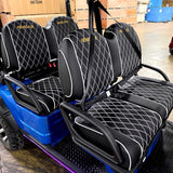 Limo Renegade V3 6 Seater Electric Golf Cart Family Fun 72v 4000 Watt High Power Golf Cart - BLUE