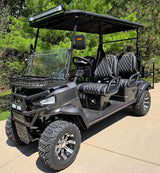 Limo Renegade V3 6 Seater Electric Golf Cart Family Fun 72v 4000 Watt High Power Golf Cart - DARK GREY