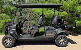 Limo Renegade V3 6 Seater Electric Golf Cart Family Fun 72v 4000 Watt High Power Golf Cart - BLACK