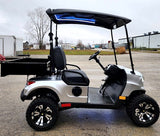 48V Electric Golf Cart 2 Seater Renegade Light Edition Utility Golf UTV W/Utility Box - SILVER