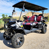 48V Electric Golf Cart 6 Seater Lifted Renegade+ Edition Utility Golf UTV Compare To Coleman Kandi 6p - Black