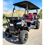 48V Electric Golf Cart 6 Seater Lifted Renegade+ Edition Utility Golf UTV Compare To Coleman Kandi 6p - Black