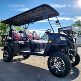 48V Electric Golf Cart 6 Seater Lifted Renegade+ Edition Utility Golf UTV Compare To Coleman Kandi 6p - Black