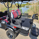 48V Electric Golf Cart 6 Seater Lifted Renegade+ Edition Utility Golf UTV Compare To Coleman Kandi 6p - Black