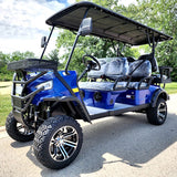 48V Electric Golf Cart 6 Seater Lifted Renegade+ Edition Utility Golf UTV Compare To Coleman Kandi 6p - Blue