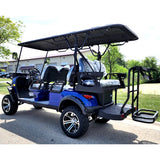 48V Electric Golf Cart 6 Seater Lifted Renegade+ Edition Utility Golf UTV Compare To Coleman Kandi 6p - Blue