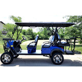 48V Electric Golf Cart 6 Seater Lifted Renegade+ Edition Utility Golf UTV Compare To Coleman Kandi 6p - Blue