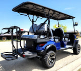 48V Electric Golf Cart 6 Seater Lifted Renegade+ Edition Utility Golf UTV Compare To Coleman Kandi 6p - Blue