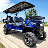 48V Electric Golf Cart 6 Seater Lifted Renegade+ Edition Utility Golf UTV Compare To Coleman Kandi 6p - Blue