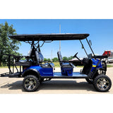 48V Electric Golf Cart 6 Seater Lifted Renegade+ Edition Utility Golf UTV Compare To Coleman Kandi 6p - Blue