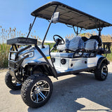 48V Electric Golf Cart 6 Seater Lifted Renegade+ Edition Utility Golf UTV Compare To Coleman Kandi 6p - Silver