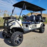 48V Electric Golf Cart 6 Seater Lifted Renegade+ Edition Utility Golf UTV Compare To Coleman Kandi 6p - White