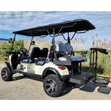 48V Electric Golf Cart 6 Seater Lifted Renegade+ Edition Utility Golf UTV Compare To Coleman Kandi 6p - White