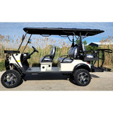 48V Electric Golf Cart 6 Seater Lifted Renegade+ Edition Utility Golf UTV Compare To Coleman Kandi 6p - White