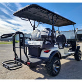 48V Electric Golf Cart 6 Seater Lifted Renegade+ Edition Utility Golf UTV Compare To Coleman Kandi 6p - White