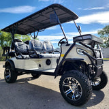 48V Electric Golf Cart 6 Seater Lifted Renegade+ Edition Utility Golf UTV Compare To Coleman Kandi 6p - White