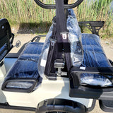 48V Electric Golf Cart 6 Seater Lifted Renegade+ Edition Utility Golf UTV Compare To Coleman Kandi 6p - White