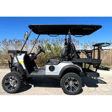 48V Electric Golf Cart 4 Seater Lifted Renegade+ Edition Utility Golf UTV Compare To Coleman Kandi 4p - Silver