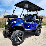 48V Electric Golf Cart 4 Seater Lifted Renegade+ Edition Utility Golf UTV Compare To Coleman Kandi 4p - Blue