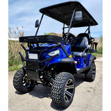 48V Electric Golf Cart 4 Seater Lifted Renegade+ Edition Utility Golf UTV Compare To Coleman Kandi 4p - Blue