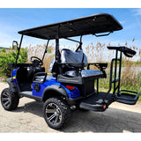 48V Electric Golf Cart 4 Seater Lifted Renegade+ Edition Utility Golf UTV Compare To Coleman Kandi 4p - Blue