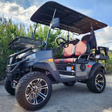 48V Electric Golf Cart 4 Seater Lifted Renegade+ 2.0 Edition Utility Golf UTV King To Coleman Kandi 4p - Charcoal