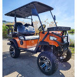 48V Electric Golf Cart 4 Seater Lifted Renegade+ Custom Paint Edition Utility Golf UTV Compare To Coleman Kandi 4p - Orange