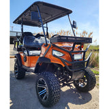 48V Electric Golf Cart 4 Seater Lifted Renegade+ Custom Paint Edition Utility Golf UTV Compare To Coleman Kandi 4p - Orange