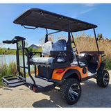 48V Electric Golf Cart 4 Seater Lifted Renegade+ Custom Paint Edition Utility Golf UTV Compare To Coleman Kandi 4p - Orange