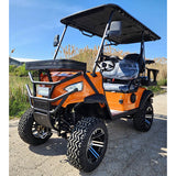 48V Electric Golf Cart 4 Seater Lifted Renegade+ Custom Paint Edition Utility Golf UTV Compare To Coleman Kandi 4p - Orange