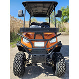 48V Electric Golf Cart 4 Seater Lifted Renegade+ Custom Paint Edition Utility Golf UTV Compare To Coleman Kandi 4p - Orange