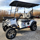 48V Electric Renegade Plus 2.0 48v Two Seater Lifted Electric Golf Cart With Utility Box - Silver
