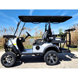 48V Electric Golf Cart 4 Seater Lifted Renegade+ Edition Utility Golf UTV Compare To Coleman Kandi 4p - Silver