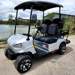 48V Electric Golf Cart 4 Seater Silver Renegade X Edition Utility Golf UTV