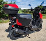 GSI - 200cc Saddle Bag Tank 4 Stroke EFI Gas Moped Scooter W/ Disc Brakes - SADDLE BAG TANK 200