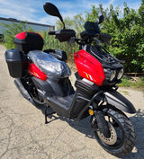 GSI - 200cc Saddle Bag Tank 4 Stroke EFI Gas Moped Scooter W/ Disc Brakes - SADDLE BAG TANK 200