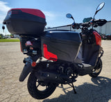 GSI - 200cc Saddle Bag Tank 4 Stroke EFI Gas Moped Scooter W/ Disc Brakes - SADDLE BAG TANK 200