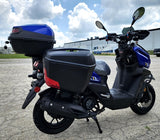 200cc Saddle Bag Tank 4 Stroke EFI Gas Moped Scooter W/ Disc Brakes - SADDLE BAG TANK 200 WHITE