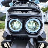 200cc Saddle Bag Tank 4 Stroke EFI Gas Moped Scooter W/ Disc Brakes - SADDLE BAG TANK 200 WHITE