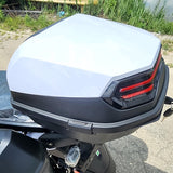 200cc Saddle Bag Tank 4 Stroke EFI Gas Moped Scooter W/ Disc Brakes - SADDLE BAG TANK 200 WHITE