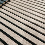 24" x 9' 3D Slat Acoustic Wood Wall Paneling Decorative Soundproof Panels for Walls and Ceilings - Black Walnut