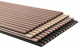 24" x 9' 3D Slat Acoustic Wood Wall Paneling Decorative Soundproof Panels for Walls and Ceilings - Walnut