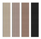 24" x 9' 3D Slat Acoustic Wood Wall Paneling Decorative Soundproof Panels for Walls and Ceilings - Walnut