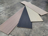 24" x 9' 3D Slat Acoustic Wood Wall Paneling Decorative Soundproof Panels for Walls and Ceilings - Walnut